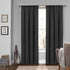 ECLIPSE Tricia Modern Room Darkening Thermal Rod Pocket Window Curtains for Bedroom (2 Panels), 26"W x 63"L, Black...