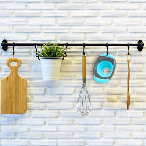 Kitchen Canning Funnel – Collapsible Silicone Food Funnel for Wide Mouth and Regular Mason Jars – Flexible Use for Coffee, Liquid, Jam, Cooking, B...