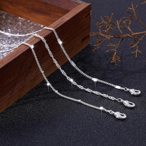 Silver Bracelets for Women, Dainty Stackable Silver Bracelets for Women Trendy Sparkling Waterproof Bracelet Set Gold Adjustable Bracelet Pack Jew...