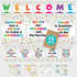 Decorably Welcome Posters for Classroom - 15 Confetti Classroom Decor, Confetti Themed Classroom Decorations, Welcome Sign for Bulletin Board, Con...