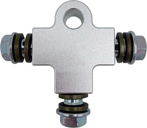 Motorcycle Hydraulic Brake Line Tee Hose Connector 3 Way Adapter with M10 Banjo Bolt(Square Shape)...