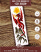 Povitrulya Counted Cross Stitch Kit 'Sun Dragon' - DIY Embroidery Book Marker Set for Adults with Paper Pattern, 16 Count Aida Canvas and Presorte...