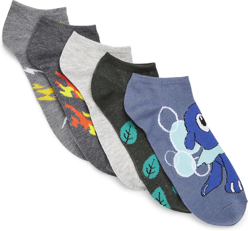 Pokemon Men's 5 Pack No Show Ankle Socks...