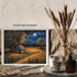 Posterizer 1 pcs- quaint old village-building in nature-night sky 5-Landscape & Nature Art-Floral Botanical Art- Decor for Home & Office- unframed...