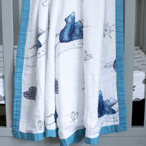 JumpOff Jo - Baby Muslin Swaddle Blanket, 47" x 47" - Ultra Soft 70% Rayon derived from Bamboo & Muslin 30% Cotton Lightweight Receiving Blanket, ...