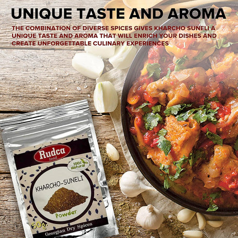 Rudca Food Kharcho-Suneli Natural Dry Mix Spice, Imported from Republic of Georgia, Powder 1.78 oz/50 grams...