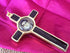 hand made Santo Toribio Cross Crucifix 3" Gold Plated with Black Enamel/Santo Toribio De Romo...