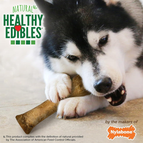 Nylabone Healthy Edibles Natural Dog Chews Long Lasting Roast Beef Flavor Treats for Dogs, X-Large/Souper (2 Count)...
