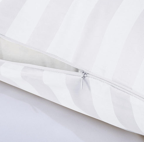 100% Egyptian Cotton King Pillow Protectors Set of 2, 400 Thread Count Sateen Weave Cooling Pillowcase, Easy Care Zippered Style Pillow Covers (St...