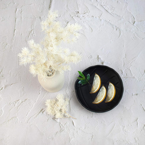 AUEAR, A5 Melamine Trinket Dish Decorative Jewelry Tray Ring Holder Organizer for Keys Food Safe Dishware Black (Leaf Style 1)...