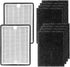 H126 Replacement HEPA Filter, Compatible with Levoit LV-H126, Includes 2 HEPA Filters and 8 Activated Carbon Pre-Filters Set, LV-H126-RF...