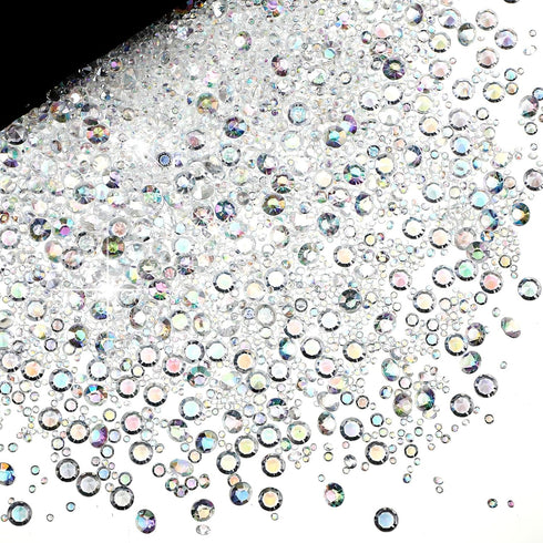 Hicarer 7000 Pieces Diamond Decorations Bling Bling Diamond Vase Filler Acrylic Gem Table Scatter Crystals in Four Sizes Table Decorations for Wed...