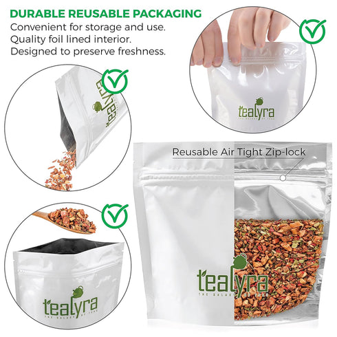 Tealyra - Pomegranate Raspberry - Fruity Herabl Loose Leaf Tea - Vitamins and Antioxidants Rich - Hot and Iced Tea - All Natural - Caffeine-Free -...