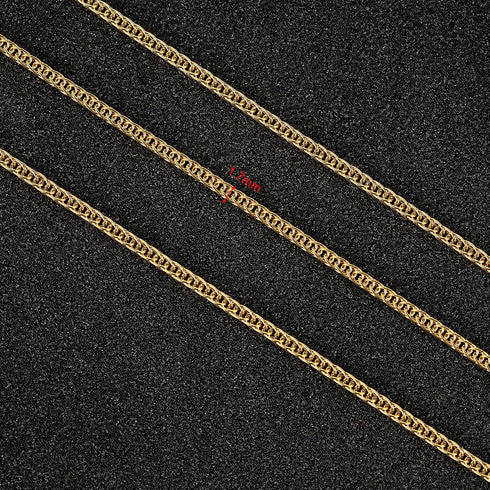 UMAOKANG 16.4 Feet Gold Plated Stainless Steel Jewelry Chains Bulk Chopin Chain for Jewelry Making Dainty Thin Chains Bulk...