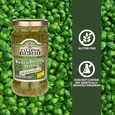 Filippo Berio Pesto, Basil & Ricotta, 6.7 Ounce Glass Jar...