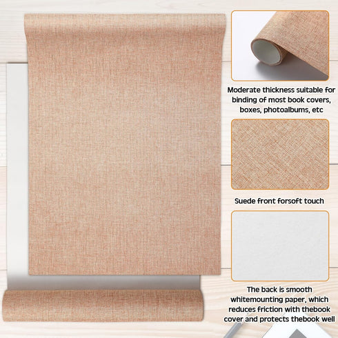 4 Pcs 40 x 16 Inches Book Cloth Bookcover Fabric Surface with Paper Backed Book Binding Cloth Fabric Book Cover for Scrapbooking Album DIY Craft S...