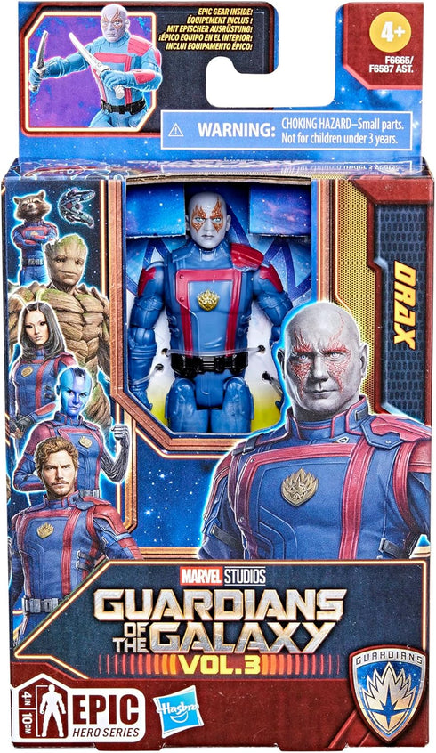 Marvel Studios’ Guardians of The Galaxy Vol. 3 Drax Action Figure, Epic Hero Series, Super Hero Toys for Kids Ages 4 and Up, Toys...