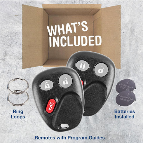 KeylessOption Key Fob Replacement for 2003 2004 2005 2006 2007 Chevrolet Chevy Silverado Suburban Tahoe GMC Sierra Yukon Cadillac Escalade Hummer ...