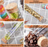 BENECREAT 10 Pack 60ml Glass Test Tube with Cork Stopper Clear Flat Mini Glass Bottles Jars for Wedding Party Favors, Candy, Spices, Beads, Mother...