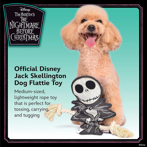 Disney for Pets Nightmare Before Christmas 10" Jack Skellington Flattie | Jack Skellington Flat Dog Toy | Nightmare Before Christmas Movie Toys fo...