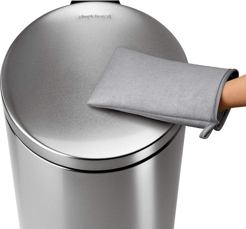simplehuman Microfiber Cleaning Mitt for Stainless Steel 6" x 9-3/4"...