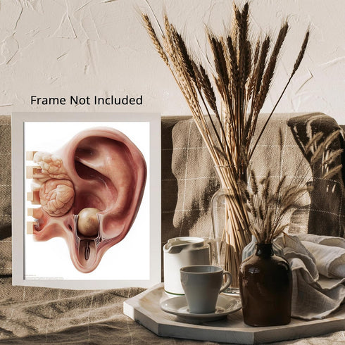 Posterizer 1 pcs-artistic anatomical illustration of the human ear-Teachers & Classrooms-Abstract & Modern Art-School and classroom art- unframed ...