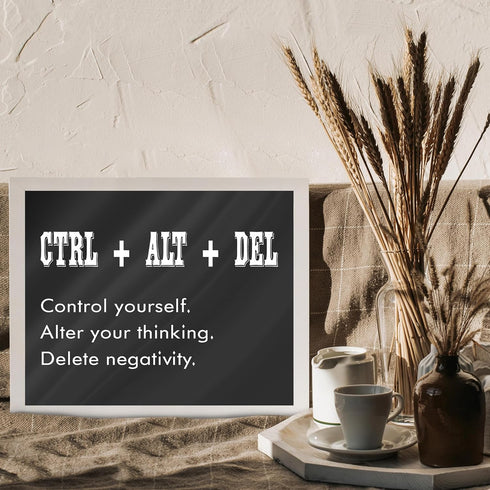 Posterizer 1 pcs-control yourself-encouraging fun quote-Comedy Art-Motivational & Inspirational Art-Gift for Daughter, Son, Kids-Decor for Home & ...