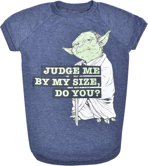 Star Wars for Pets Judge Me by My Size, Do You? Dog Tee | Star Wars for Pets Dog Shirt | Size Small | Soft, Cute, and Comfortable Dog Clothing and...