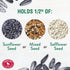 Perky-Pet 345 Clear Outdoor Window Bird Feeder with Strong Suction Cups – 1/2 Lb Seed Capacity...