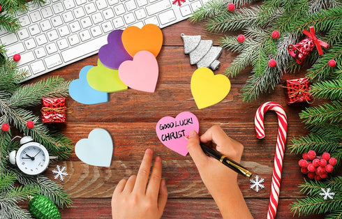 Heart Sticky Notes 3x3 in, 8 Pads, Super Cute Bright Color Strong Adhesive Post, Clean Removal, 82 Sheets/pad...
