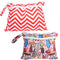 Damero 2Pack Waterproof Wet Bag, Reusable Wet Dry Bag Organizer for Travel, Beach, Diapers, Breast Pump Parts and Wet Swimsuits, Tree+Red Chevron...