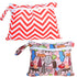 Damero 2Pack Waterproof Wet Bag, Reusable Wet Dry Bag Organizer for Travel, Beach, Diapers, Breast Pump Parts and Wet Swimsuits, Tree+Red Chevron...