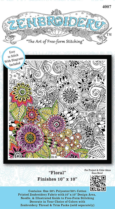Tobin Floral Zenbroidery Kit, Multicolored......