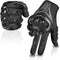 IRON JIA'S Motorcycle Gloves Full Finger Durable for Road Racing Bike Summer Spring Powersports Support Touch Screen Black-XL...
