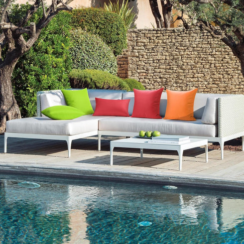 Waterproof Outdoor Throw Pillow Cover, 2 Pack Solid PU Coating Throw Pillow Case UV Protection Garden Cushion Cover for Patio Sofa Couch Balcony 1...