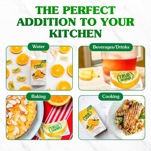 TRUE ORANGE Water Enhancer, Bulk Dispenser Pack - 100 Count (Pack of 1)| Zero Calorie Flavoring | For Water, Bottled Iced Tea & Recipes Flavor Pac...