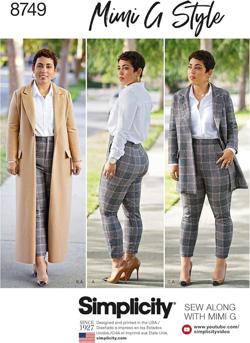 Simplicity Sewing Pattern 8749 A Misses'/Women's Mimi G Style Coat and Pants, Size 10-12-14-16-18, by Simplicity Creative Patterns...