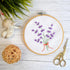 Embroidery Kit for Beginners 'Lavender' - Fun Starter Kit for Hand Embroidery with Stamped Pattern, Pre-Sorted Floss and Bamboo Hoop - for Adults ...