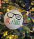 Tree Buddees Oh Fudge Funny Glass Christmas Ornament...