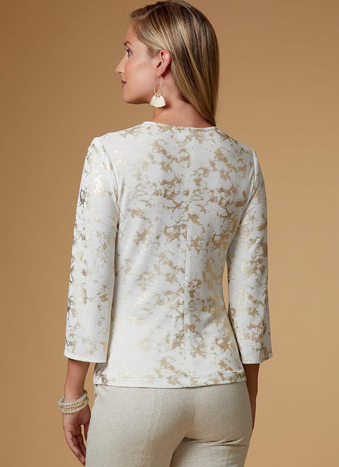 Butterick B6628A5 Easy Women's Wrap Front Blouse Sewing Patterns, Sizes 6-14...
