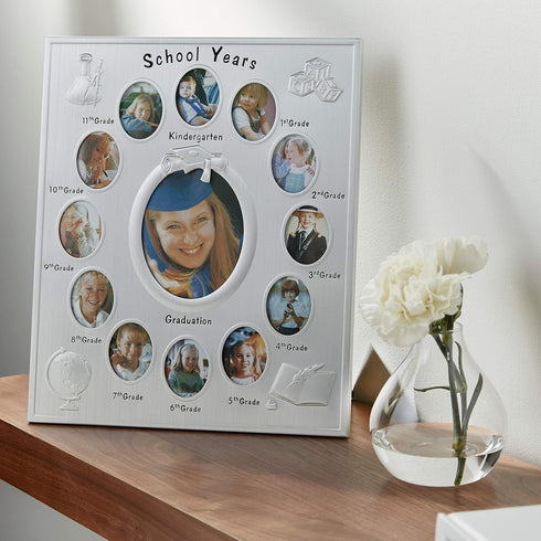 School Years K-12 Picture Frame, 13 Openings, Silver...