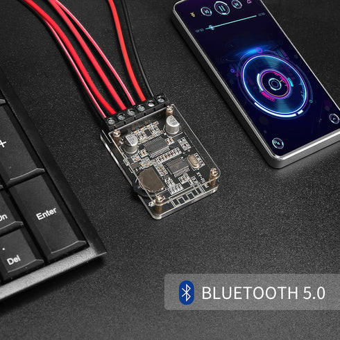 Bluetooth Power Amplifier Board 2.0 Dual Channel Stereo Wireless Mini Amp Module with Protective Shell(XY-P15W)...