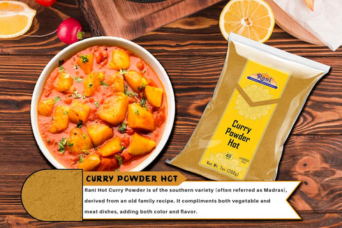 Rani Curry Powder Hot (11-Spice Authentic Indian Blend) 3.5oz (100g) ~ All Natural | Salt-Free | Vegan | No Colors | Gluten Friendly | NON-GMO | I...
