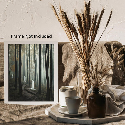 Posterizer 1 pcs-hunting mystical forest with creepy creatures 4-Gothic Art-Landscape & Nature Art-Living Room Bedroom Decor- unframed wall art...