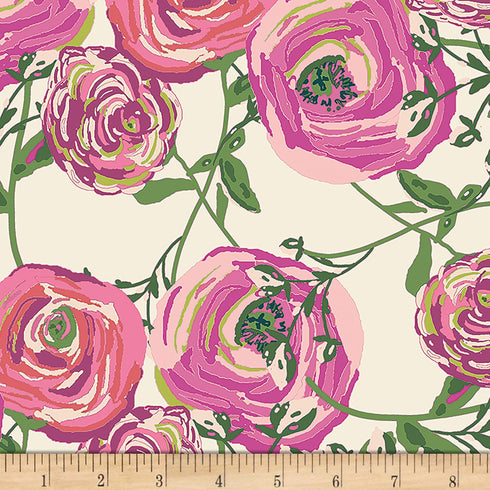 Art Gallery Fabrics Art Gallery Joie de Vivre Paradis Sweet Fabric, Pink...