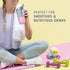 Oster Blend Active Portable Blender with Drinking Lid, USB Chargeable Personal Blender, Gray...