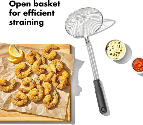 OXO Good Grips Stainless Steel Spider Scoop & Strain Skimmer,Black...