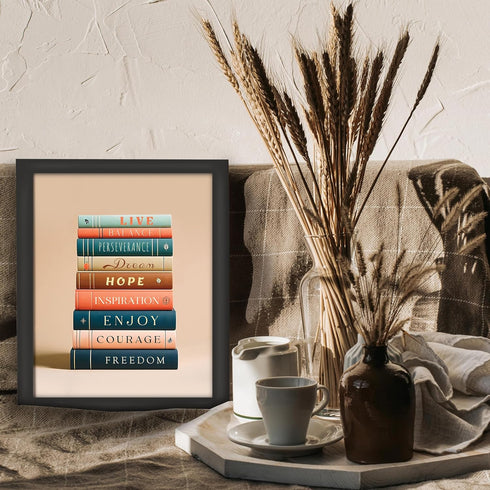 Posterizer 1 pcs-encouraging daily reminders-Motivational & Inspirational Art-Typography Art-Gift for book lovers-Decor for Home & Office- UNFRAME...