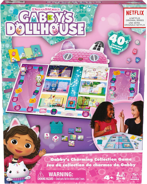 Gabby’s Dollhouse, Charming Collection Game Board Game for Kids Based on the Netflix Original Series Gabby’s Dollhouse Toys, for Kids Ages 4 and u...