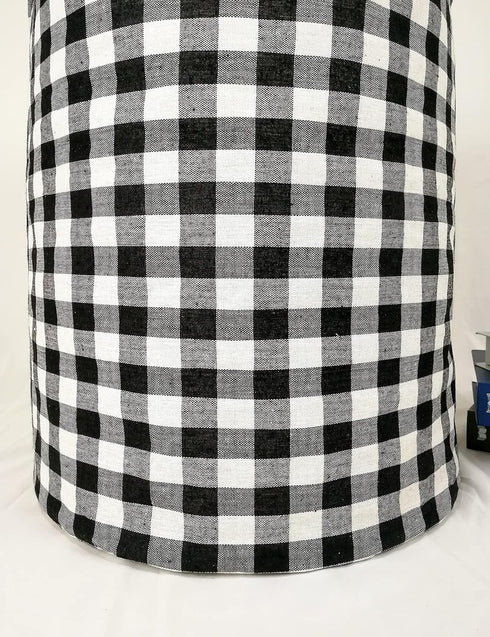 KUNRO Large Sized Storage Basket Waterproof Coating Organizer Bin Laundry Hamper for Nursery Clothes Toys (Black grid)...